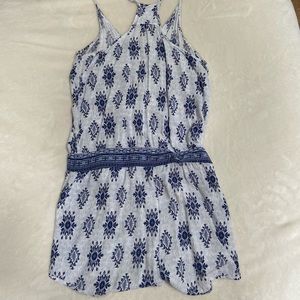 Blue printed romper